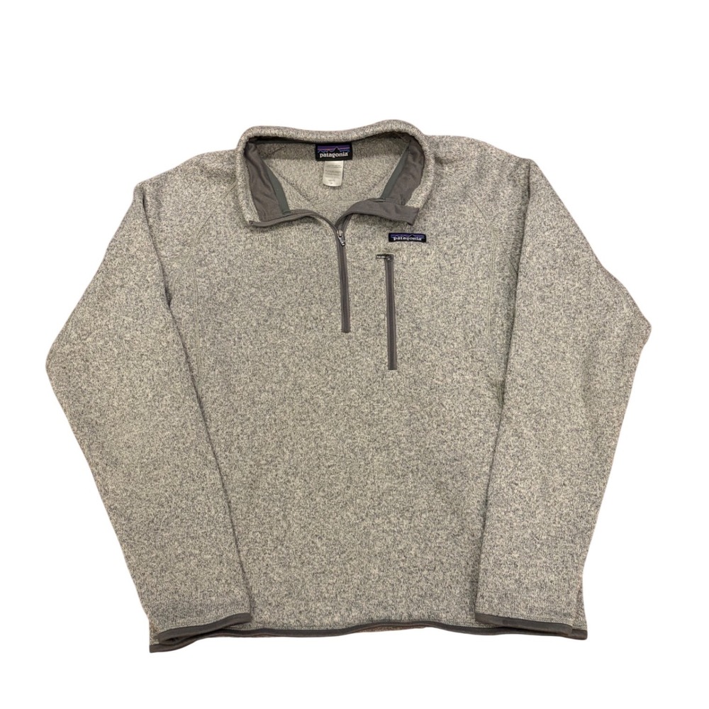 Patagonia Better Sweater Mens Medium Grey Heather 1/4 Zip Fleece Pullover 25527